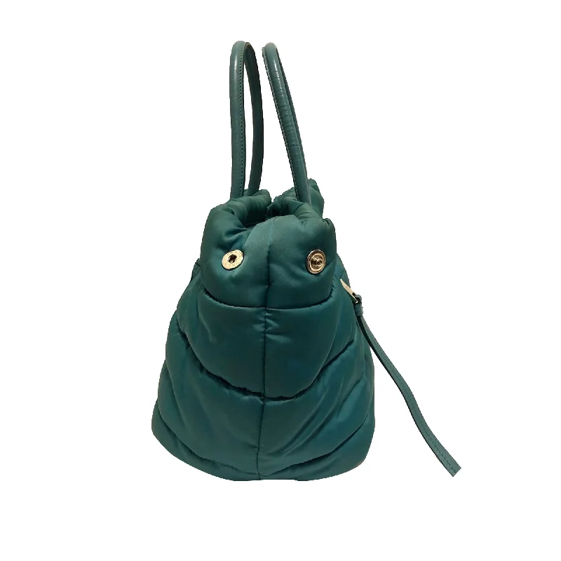 Prada Tessuto Bomber Tote Bag Green Nylon