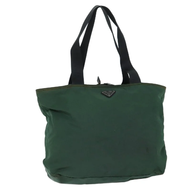 PRADA Tote Bag Nylon Green Auth 71298