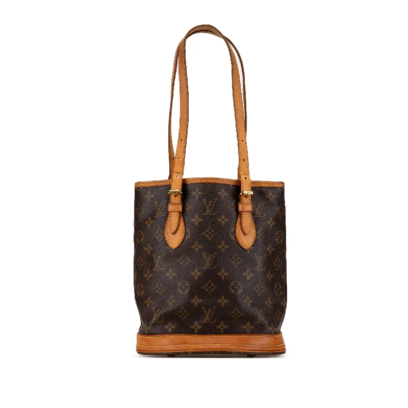 Brown Louis Vuitton Monogram Petit Bucket