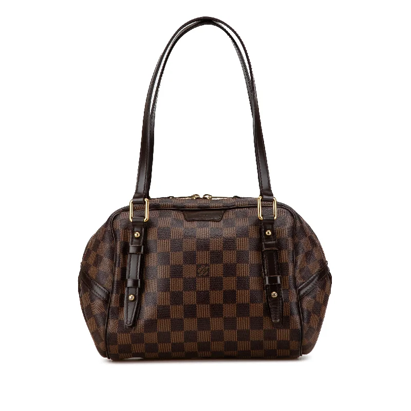 Brown Louis Vuitton Damier Ebene Rivington PM Shoulder Bag