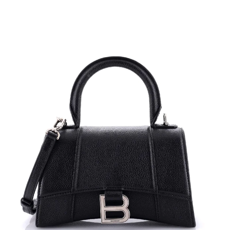 Hourglass Top Handle Bag Leather XS