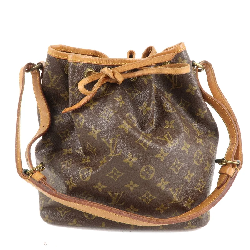 Louis Vuitton Monogram Petit Noe Shoulder Bag Brown M42226