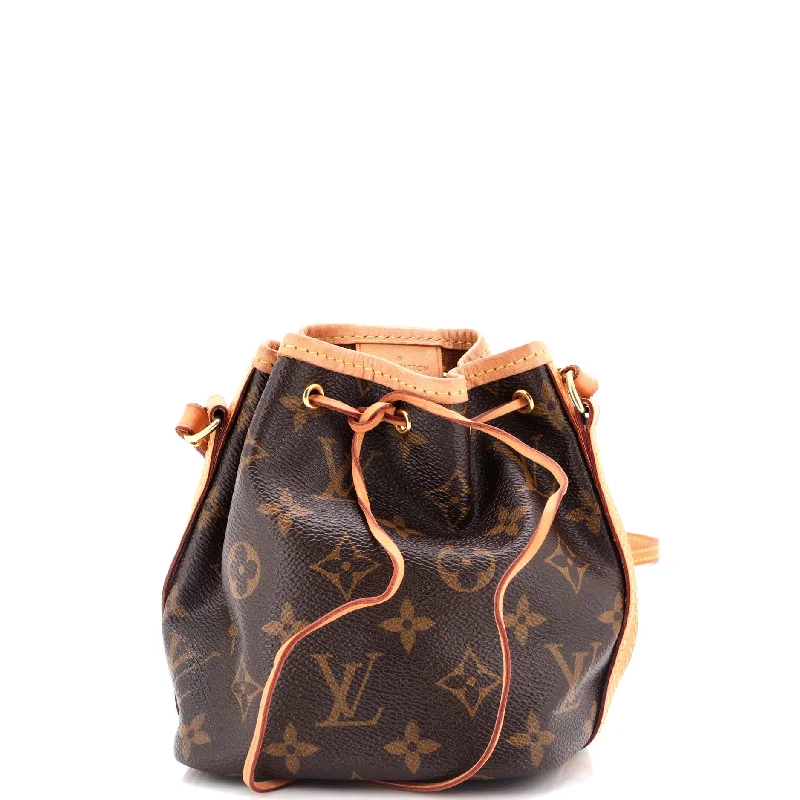 Noe Handbag Monogram Canvas Nano