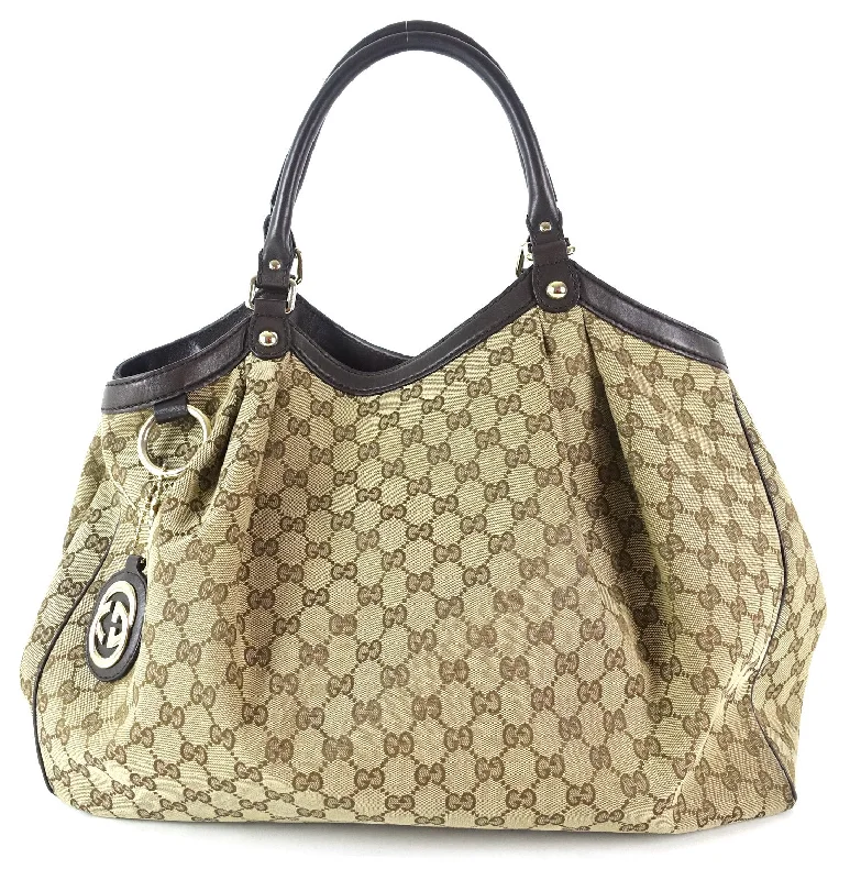 Sukey Monogram Canvas Large Tote Bag