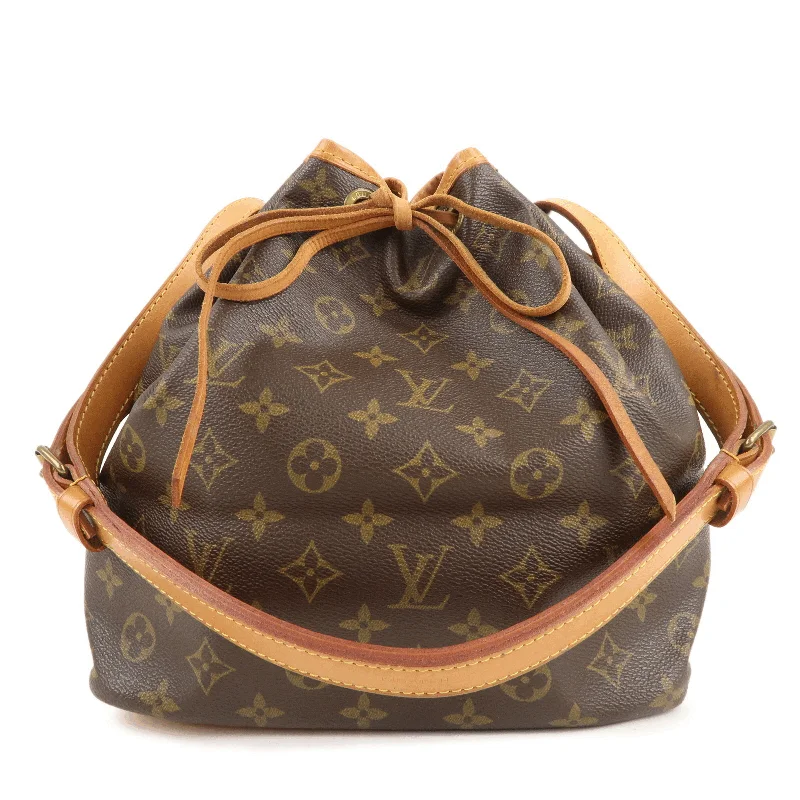 Louis Vuitton Monogram Petit Noe Shoulder Bag Brown M42226