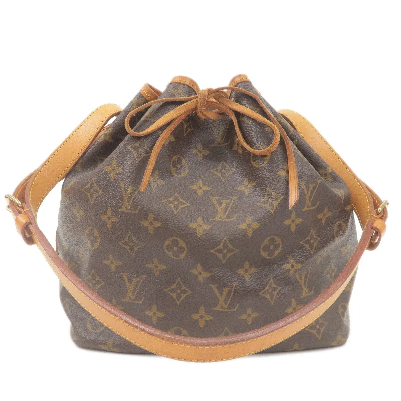 Louis Vuitton Monogram Petit Noe Shoulder Bag Brown M42226