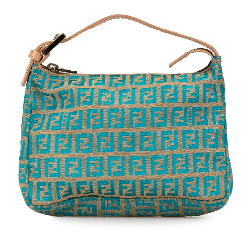 Blue Fendi Zucchino Canvas Handbag