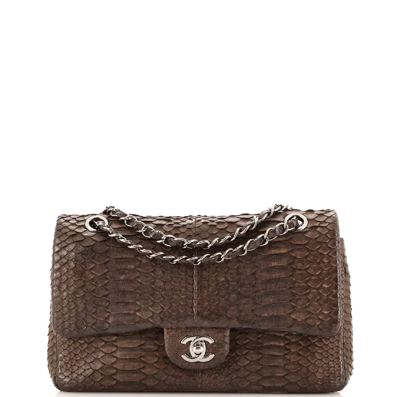 Classic Double Flap Bag Python Medium