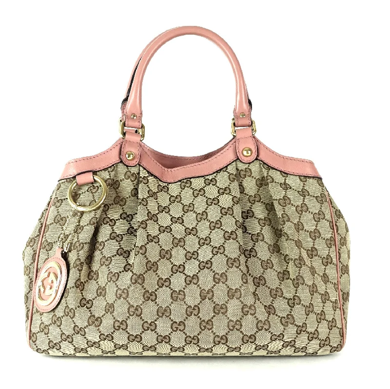 Sukey Monogram Canvas Medium Tote Bag