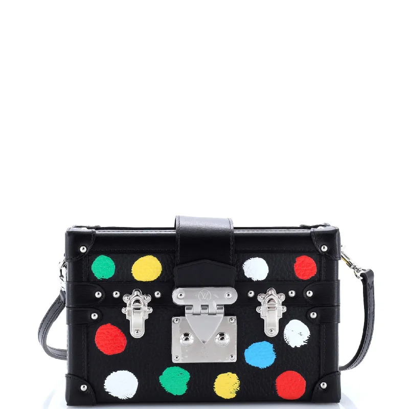 Petite Malle Handbag Yayoi Kusama Painted Dots Taurillon Leather