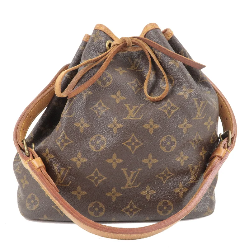 Louis Vuitton Monogram Petit Noe Shoulder Bag Brown M42226