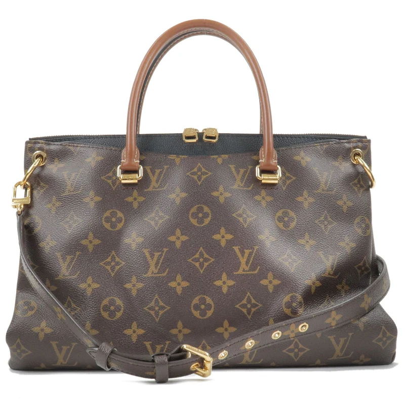 Louis Vuitton Monogram Pallas 2Way Hand Bag Noir M41064