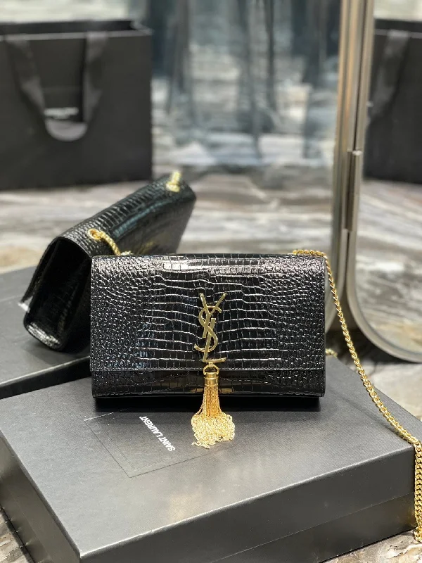 Yves Saint Laurent Kata Medium Chain Bag Black