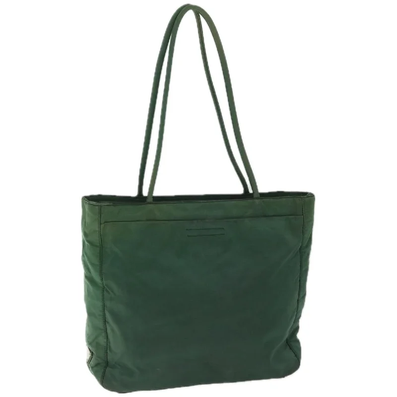 PRADA Tote Bag Nylon Green Auth 66807