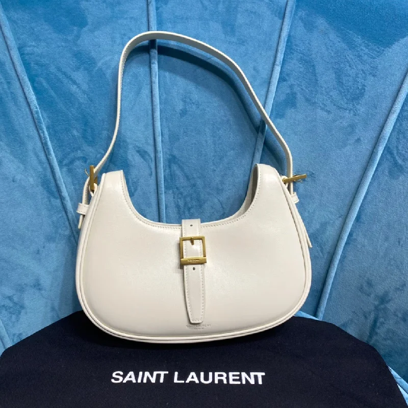 Yves Saint Laurent Le Fermoir Hobo Bag White