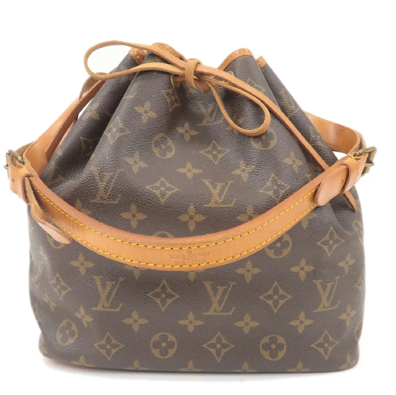 Louis Vuitton Monogram Petit Noe Shoulder Bag Brown M42226