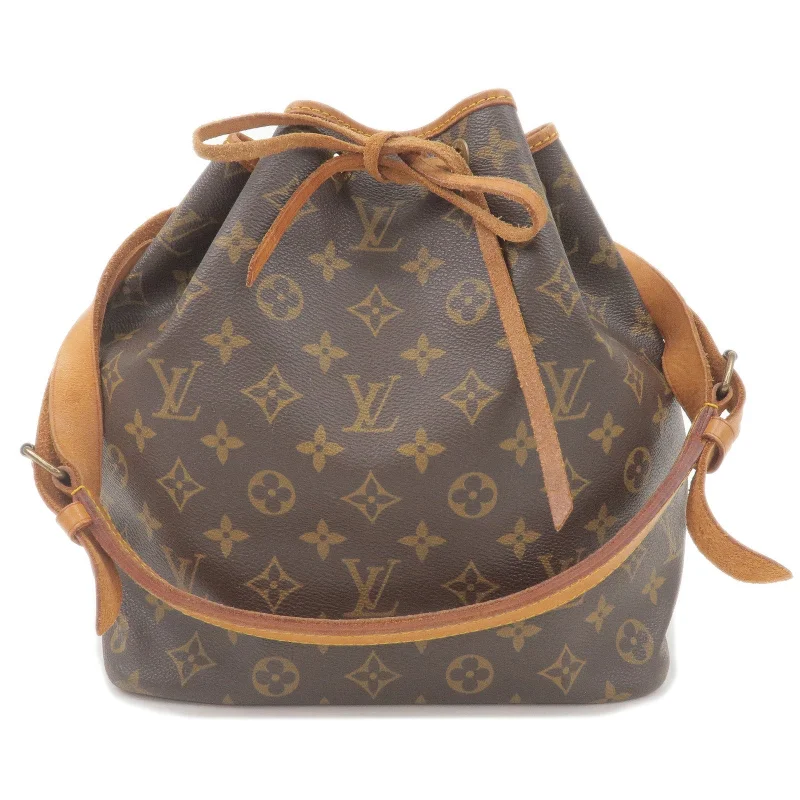 Louis Vuitton Monogram Petit Noe Shoulder Bag Brown M42226