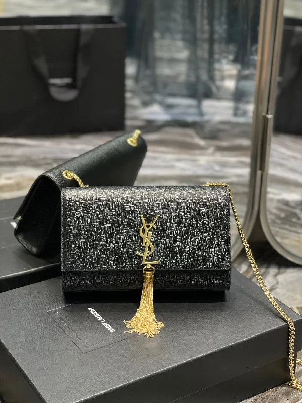 Yves Saint Laurent Kata Medium Chain Bag Black