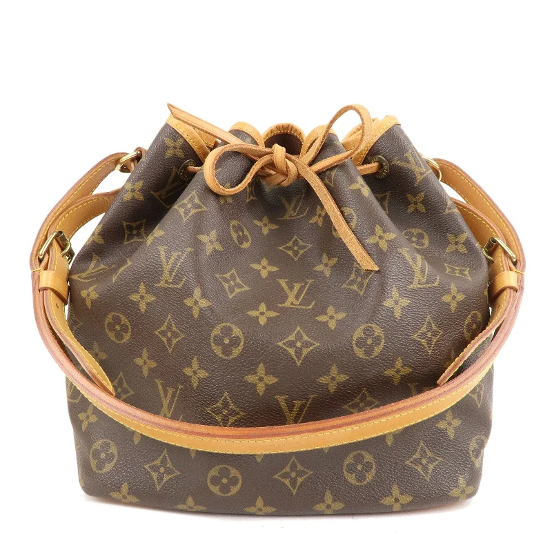 Louis Vuitton Monogram Petit Noe Shoulder Bag Brown M42226