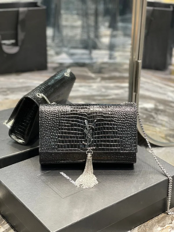 Yves Saint Laurent Kata Medium Chain Bag Black