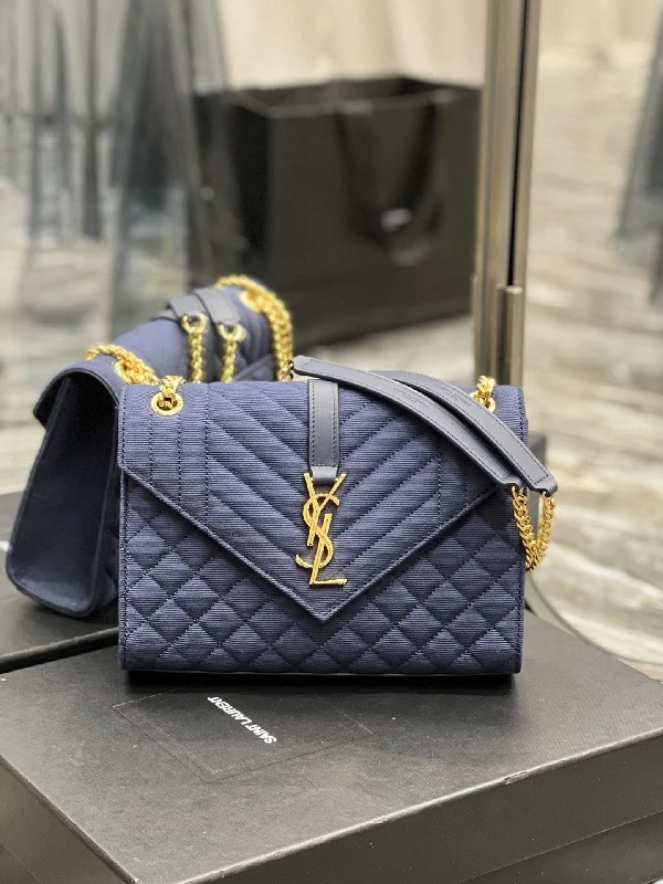 Yves Saint Laurent Envelope Medium Bag Marine