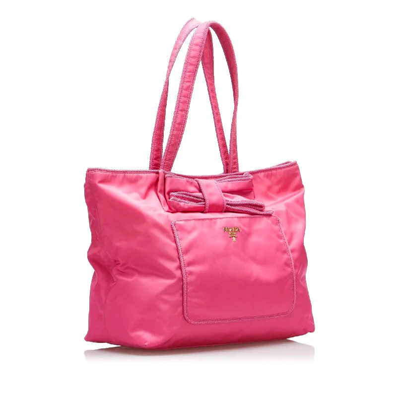 Prada Tessuto Bow Tote (SHG-7HI0d8)