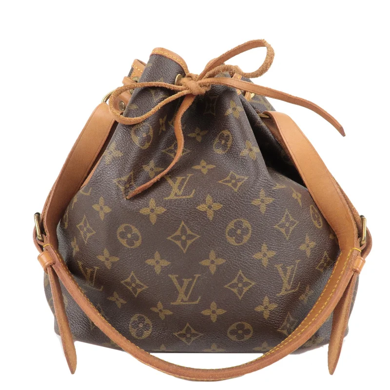 Louis Vuitton Monogram Petit Noe Shoulder Bag Brown M42226