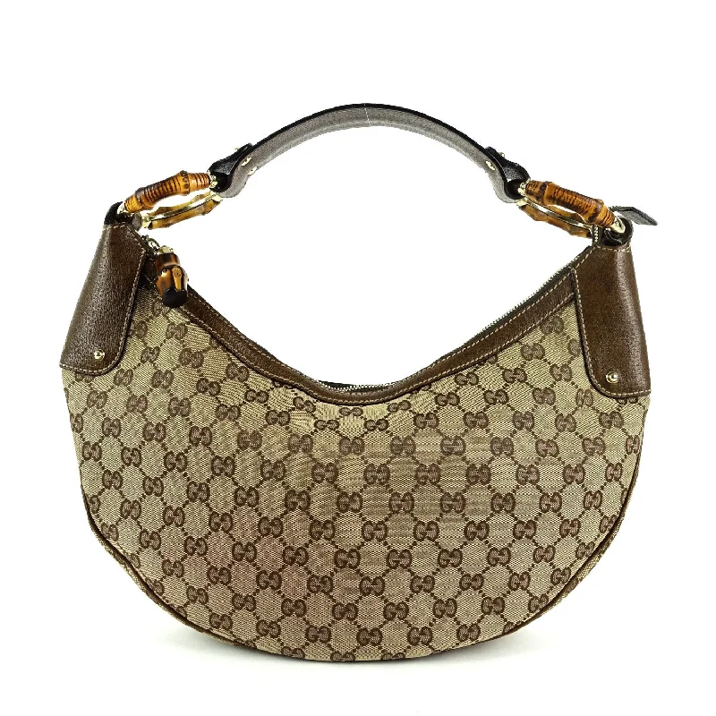 Monogram Canvas Bamboo Rings Hobo Bag