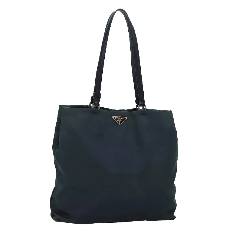 PRADA Tote Bag Nylon Green Auth fm3424