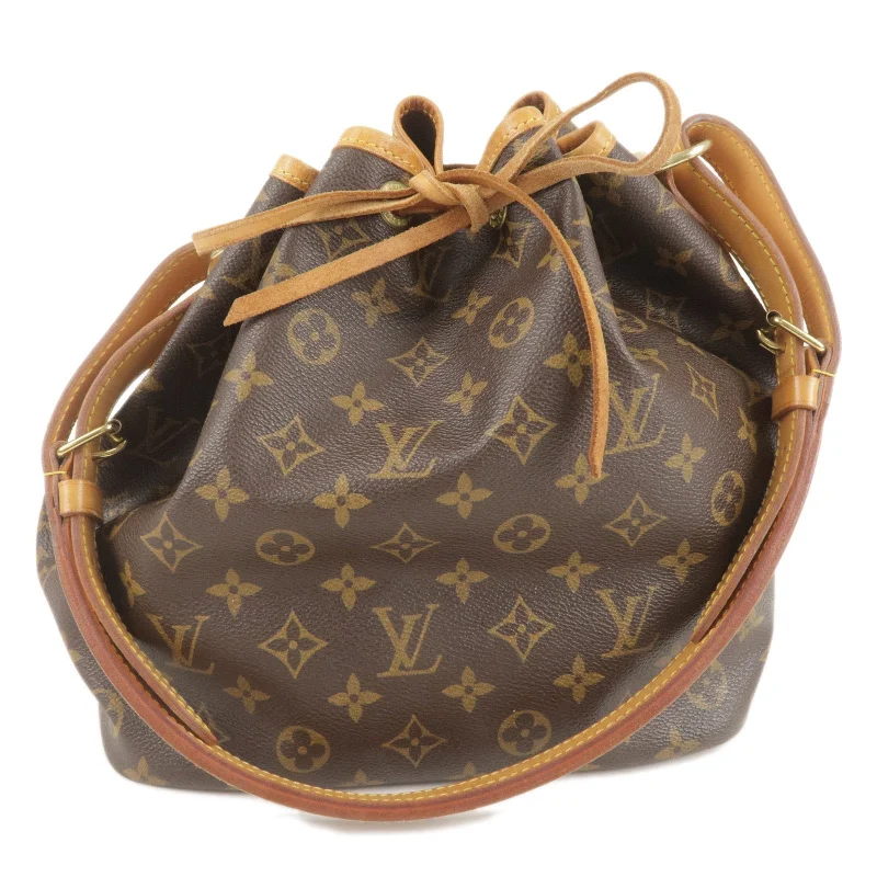 Louis Vuitton Monogram Petit Noe Shoulder Bag Brown M42226