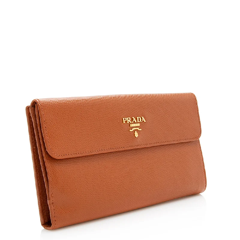 Prada Saffiano Leather Continental Wallet 19517