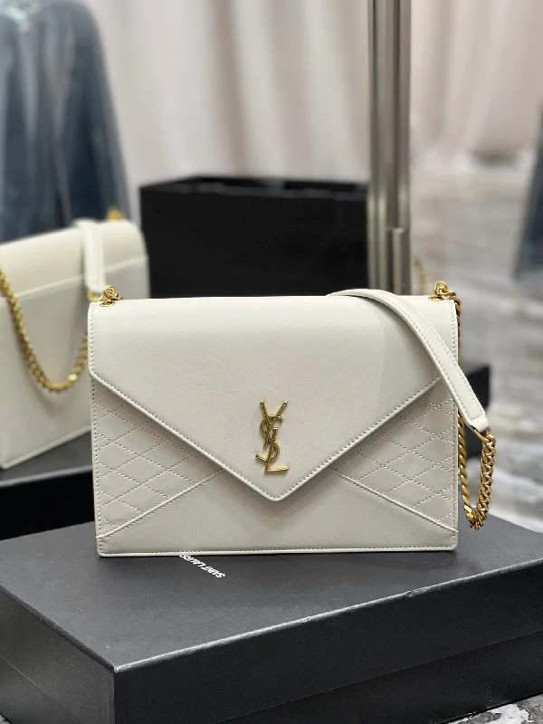 Yves Saint Laurent Gaby Chain Bag White With