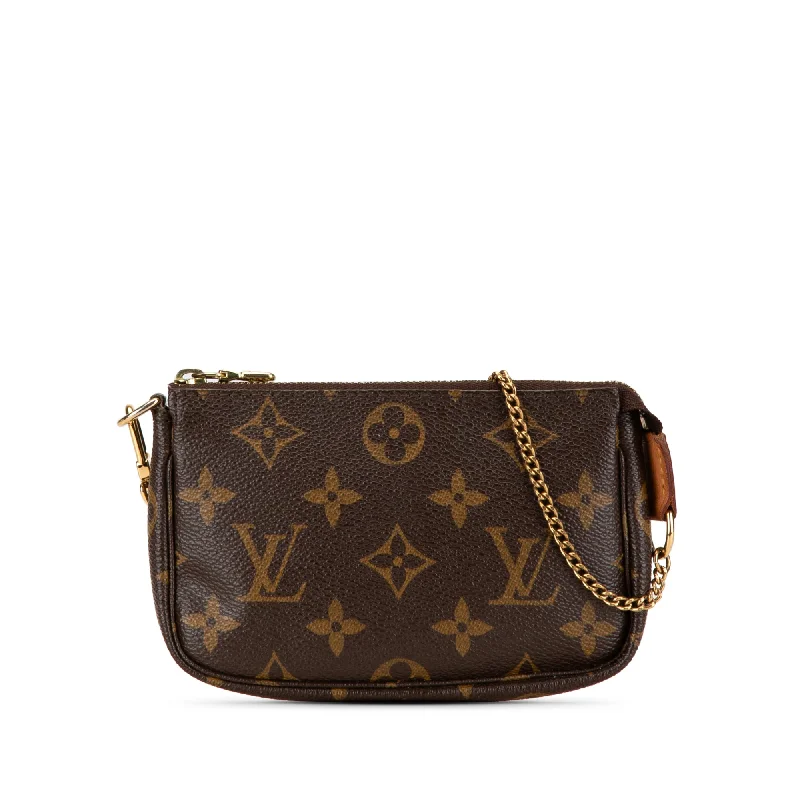 Brown Louis Vuitton Monogram Mini Pochette Accessoires Handbag