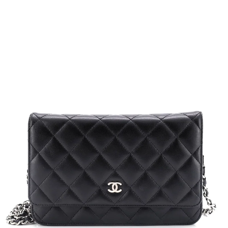 Wallet on Chain Quilted Lambskin