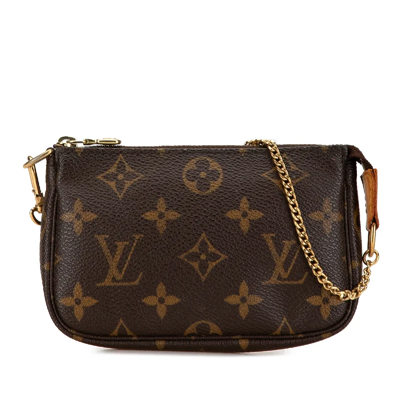 Brown Louis Vuitton Monogram Mini Pochette Accessoires Handbag