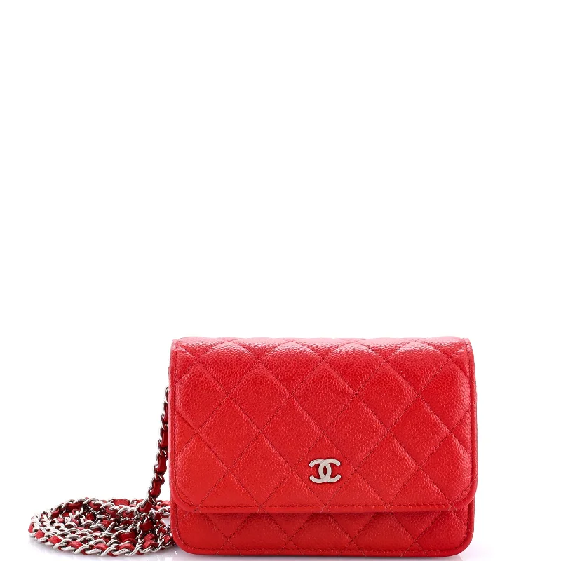 Wallet on Chain Quilted Caviar Mini