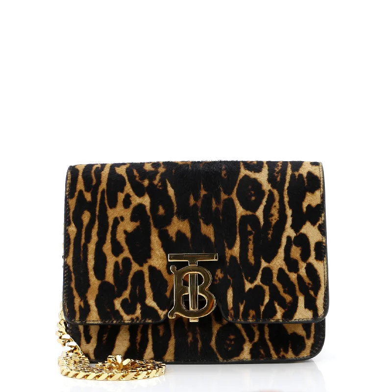 TB Flap Chain Bag Printed Calf Hair Small