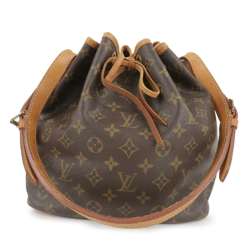 Louis Vuitton Monogram Petit Noe Shoulder Bag Brown M42226