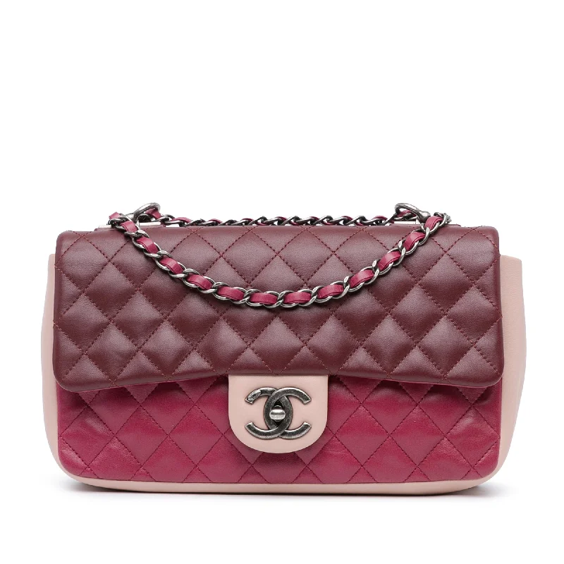 Red Chanel Paris Edinburgh Medium Tricolor Single Flap Shoulder Bag