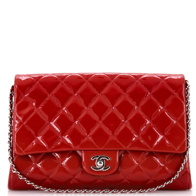 Clutch with Chain Quilted Patent