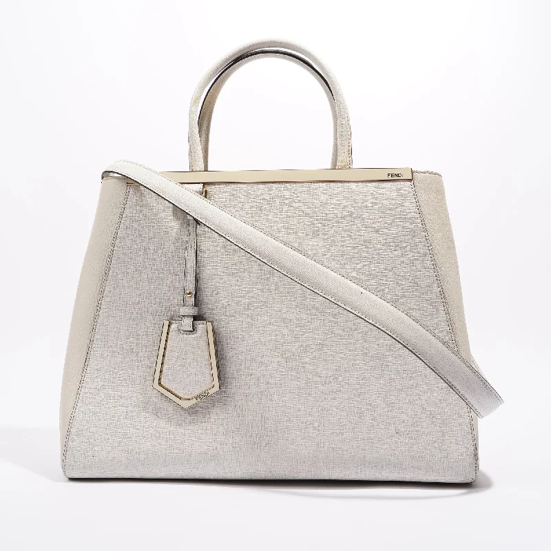 Fendi Womens 2Jours Grey / Beige Large