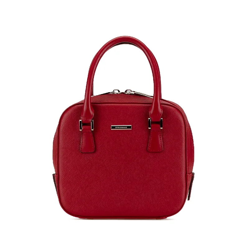 Red Burberry Leather Handbag