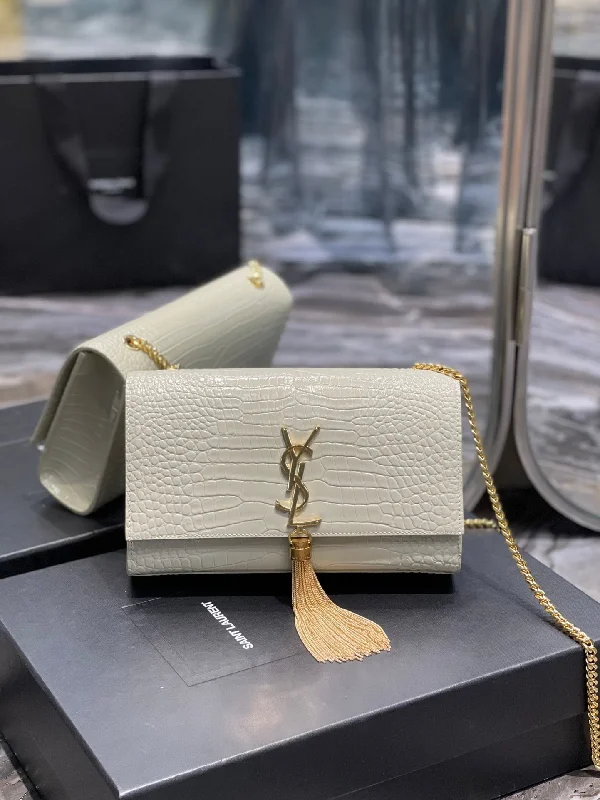 Yves Saint Laurent Kata Medium Chain Bag White Vintage