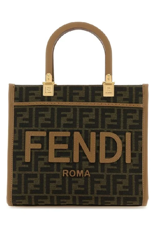 Fendi Women Embroidered Fabric Small Sunshine Shopping Bag