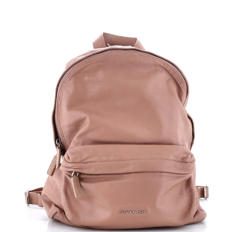 Classic Backpack Rubber-Effect Faux Leather Small