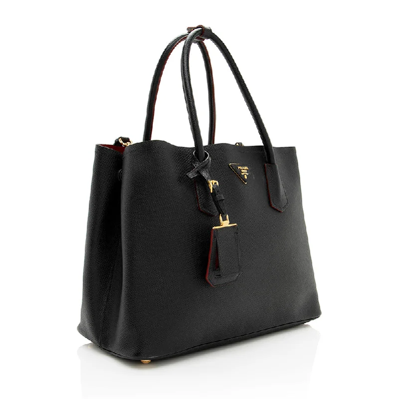 Prada Saffiano Cuir Double Handle Medium Tote 18953