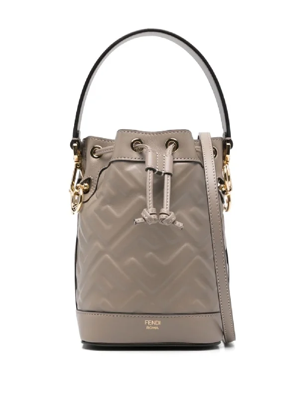 Fendi Women Mon Tresor Mini Leather Bucket Bag