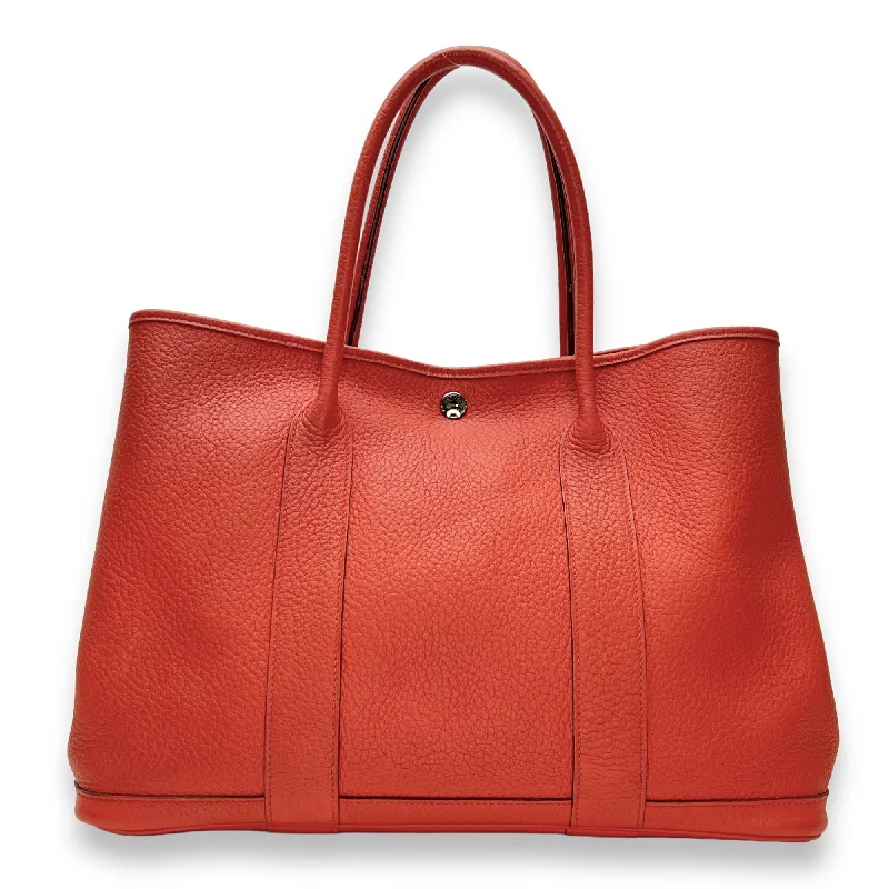 Hermès Garden Party 36 Orange in Negonda, Palladium hardware C2401802AN