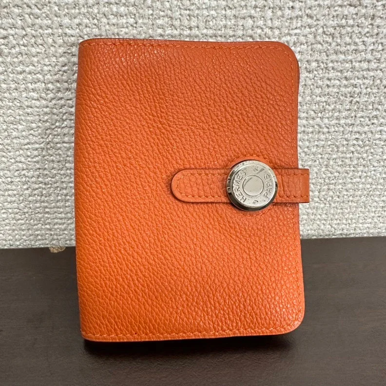 Hermes Orange Leather Card Case