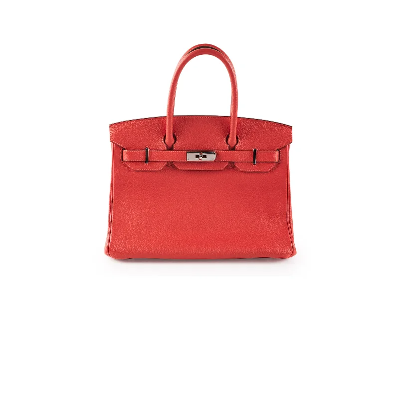 Hermes Birkin 30 Togo Rouge Pivoine Stamp R Square (2014)